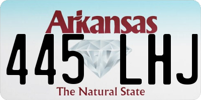 AR license plate 445LHJ