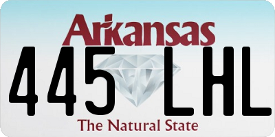 AR license plate 445LHL