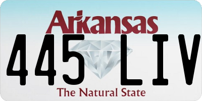 AR license plate 445LIV
