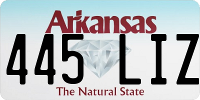 AR license plate 445LIZ