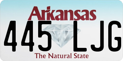 AR license plate 445LJG