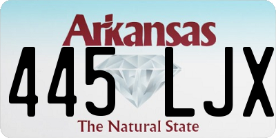 AR license plate 445LJX