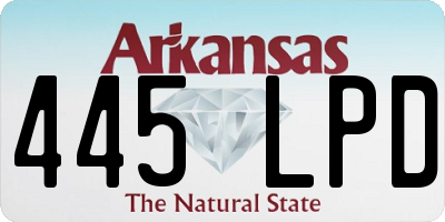 AR license plate 445LPD