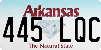 AR license plate 445LQC
