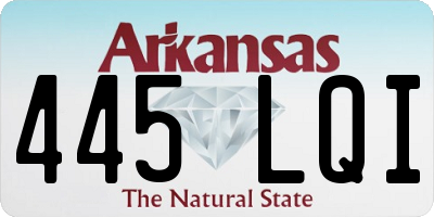 AR license plate 445LQI