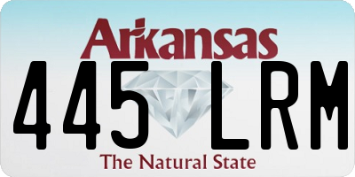 AR license plate 445LRM