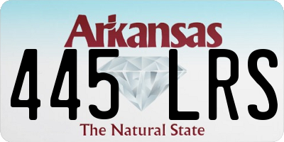 AR license plate 445LRS