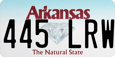 AR license plate 445LRW
