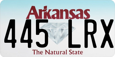 AR license plate 445LRX