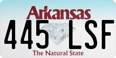 AR license plate 445LSF