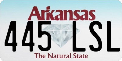 AR license plate 445LSL