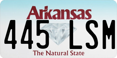 AR license plate 445LSM