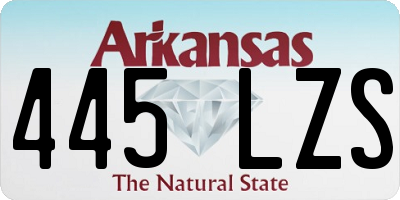 AR license plate 445LZS