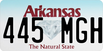 AR license plate 445MGH