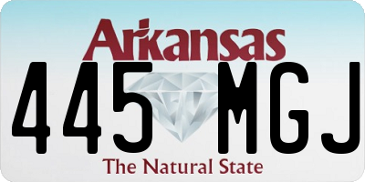 AR license plate 445MGJ