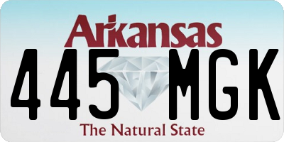 AR license plate 445MGK