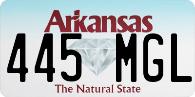 AR license plate 445MGL