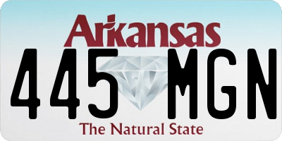 AR license plate 445MGN