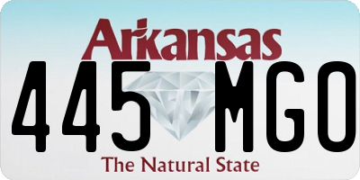 AR license plate 445MGO