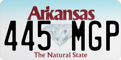 AR license plate 445MGP