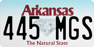AR license plate 445MGS