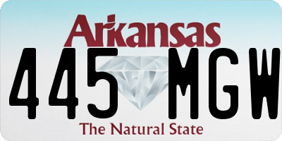 AR license plate 445MGW