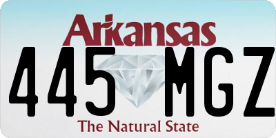 AR license plate 445MGZ
