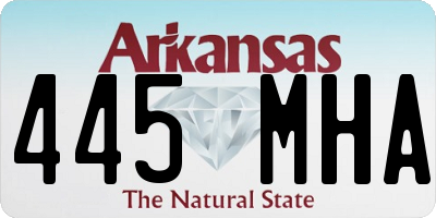 AR license plate 445MHA