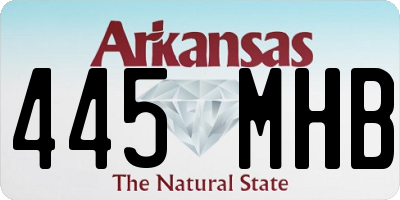 AR license plate 445MHB