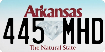 AR license plate 445MHD