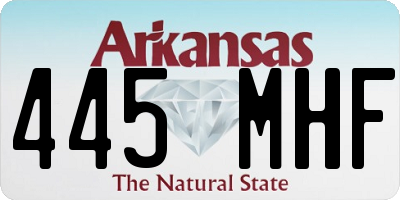 AR license plate 445MHF