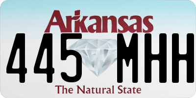 AR license plate 445MHH