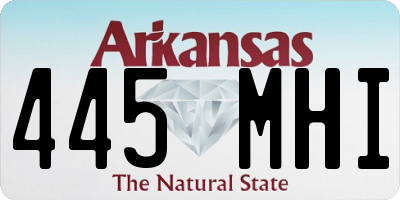 AR license plate 445MHI