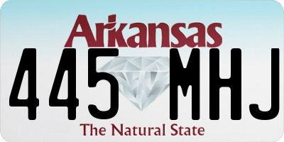 AR license plate 445MHJ