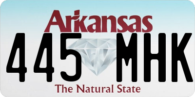 AR license plate 445MHK