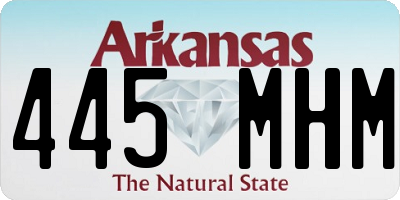 AR license plate 445MHM