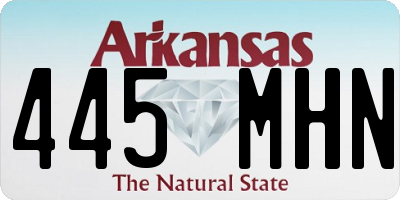 AR license plate 445MHN