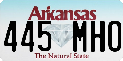 AR license plate 445MHO