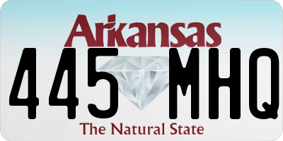 AR license plate 445MHQ