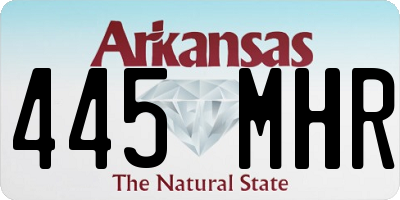 AR license plate 445MHR