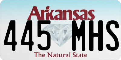 AR license plate 445MHS
