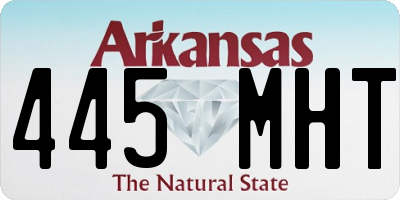 AR license plate 445MHT