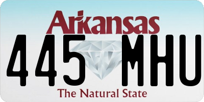 AR license plate 445MHU