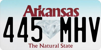 AR license plate 445MHV