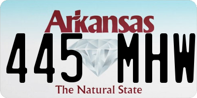 AR license plate 445MHW