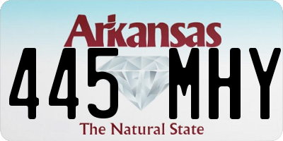 AR license plate 445MHY