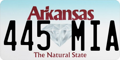 AR license plate 445MIA