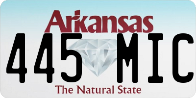AR license plate 445MIC