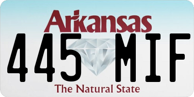 AR license plate 445MIF