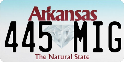 AR license plate 445MIG